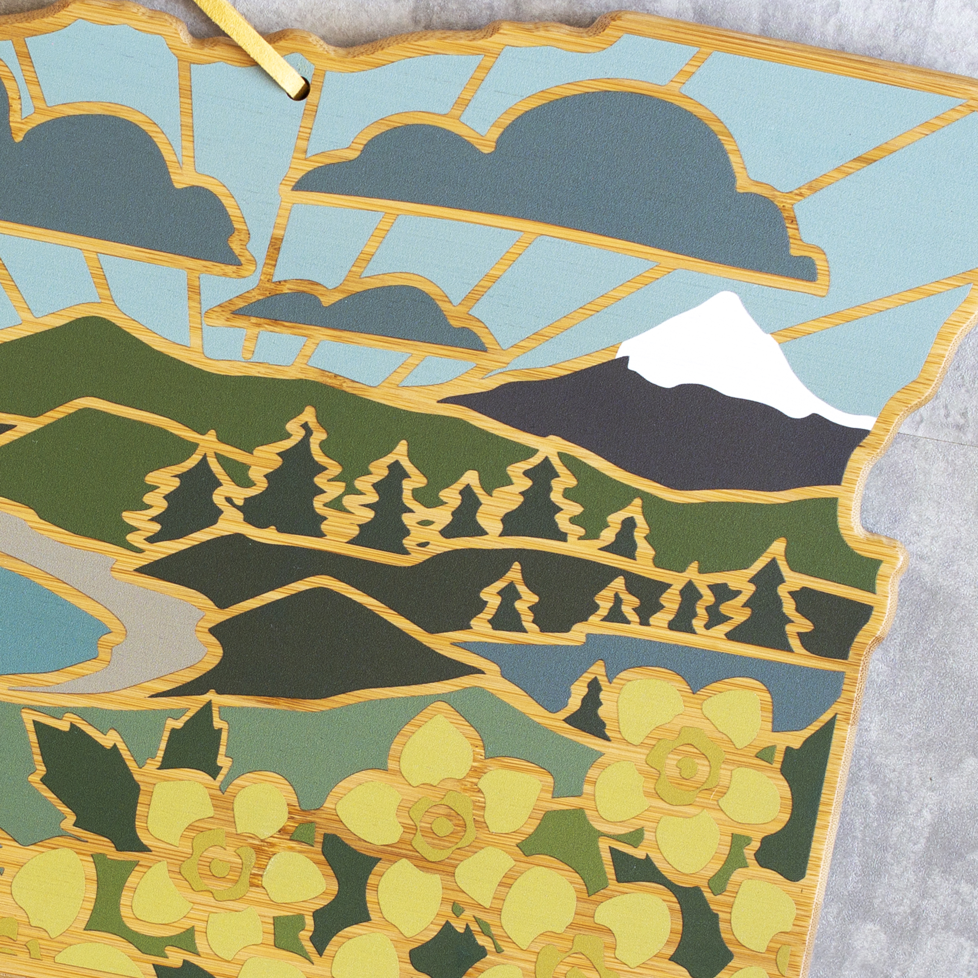 Oregon State Shaped Cutting and Serving Board with Artwork by Summer Stokes 1