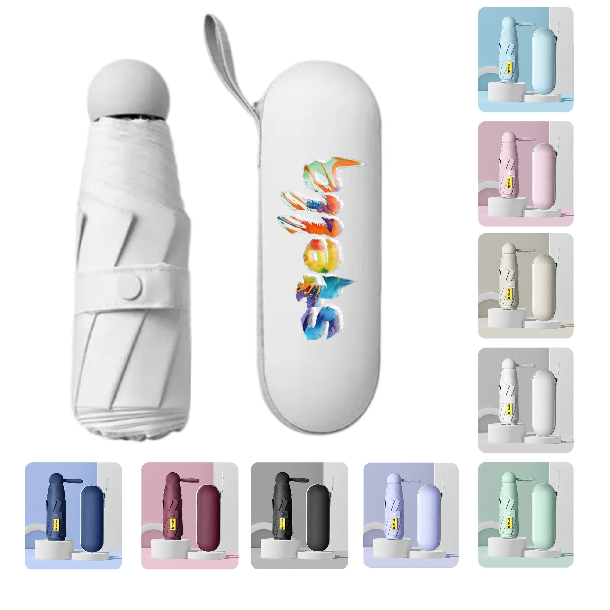 6-8-Rib Portable Capsule Umbrella