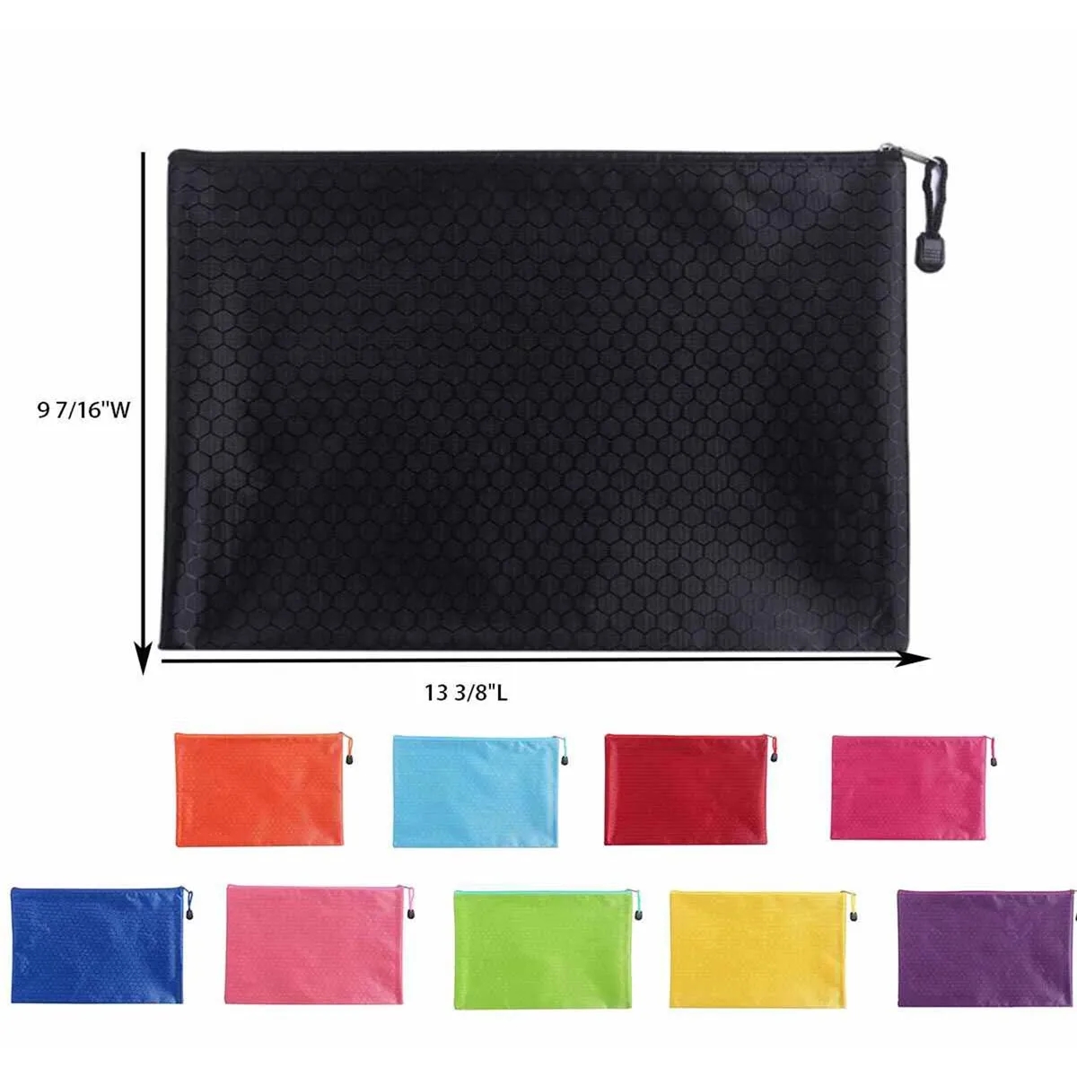 A4 Size Waterproof Oxford Office Zipper File Bags 4