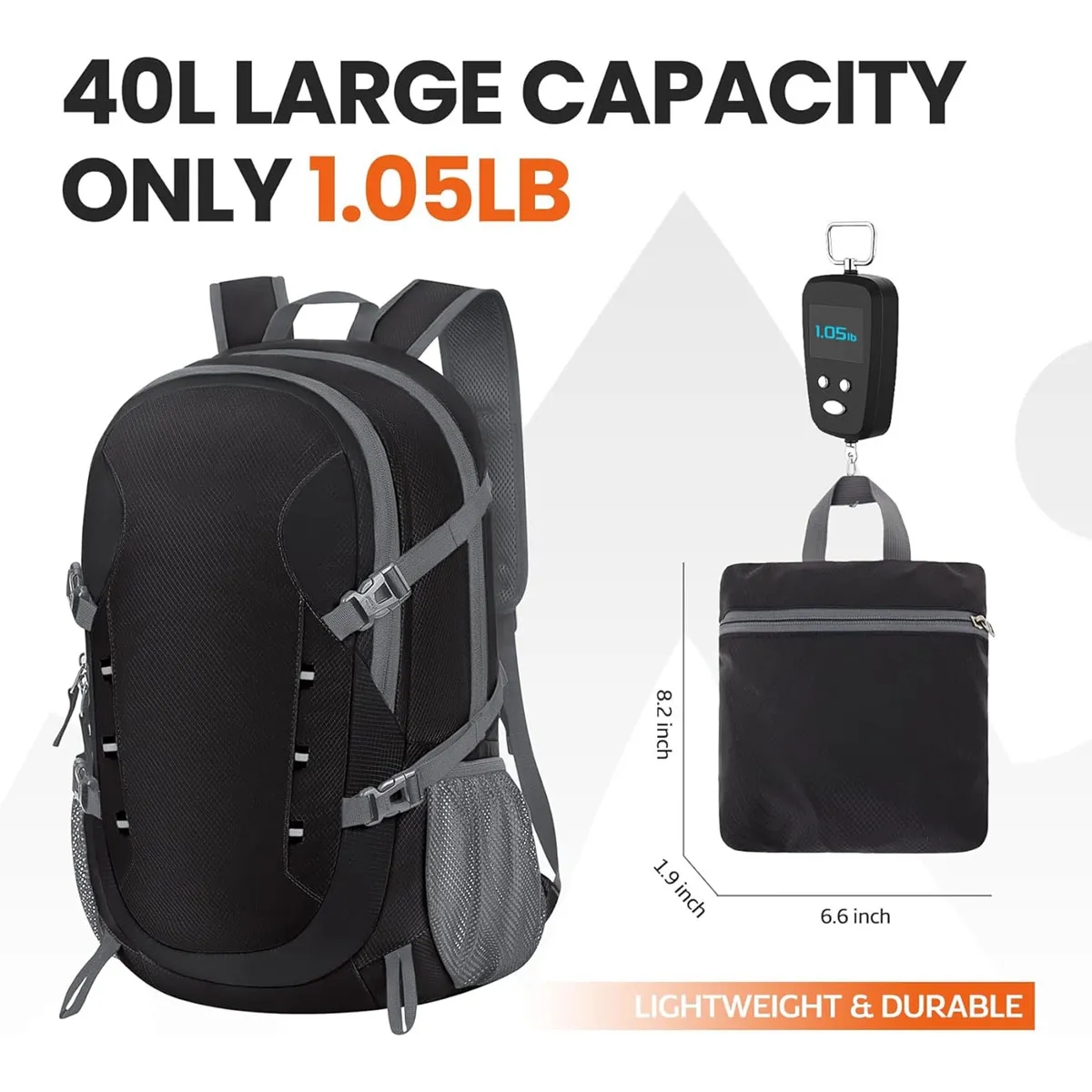40L Lightweight Foldable Travel Hiking Backpack 1