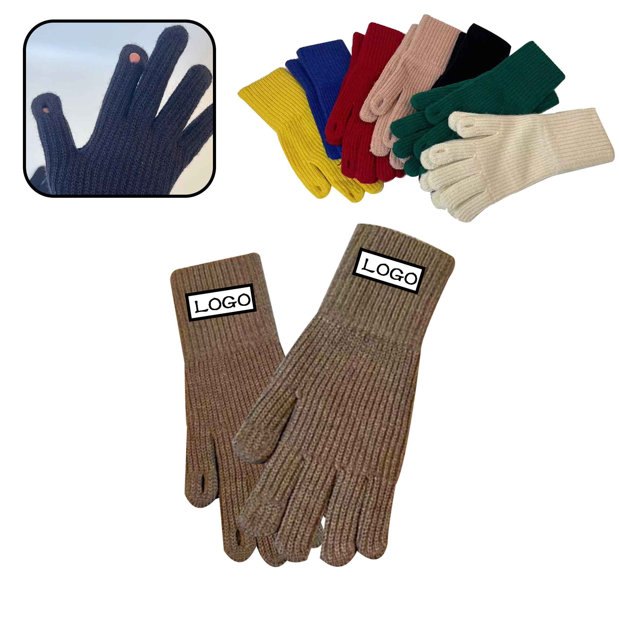 MOQ 100 PCS Knit Gloves 2