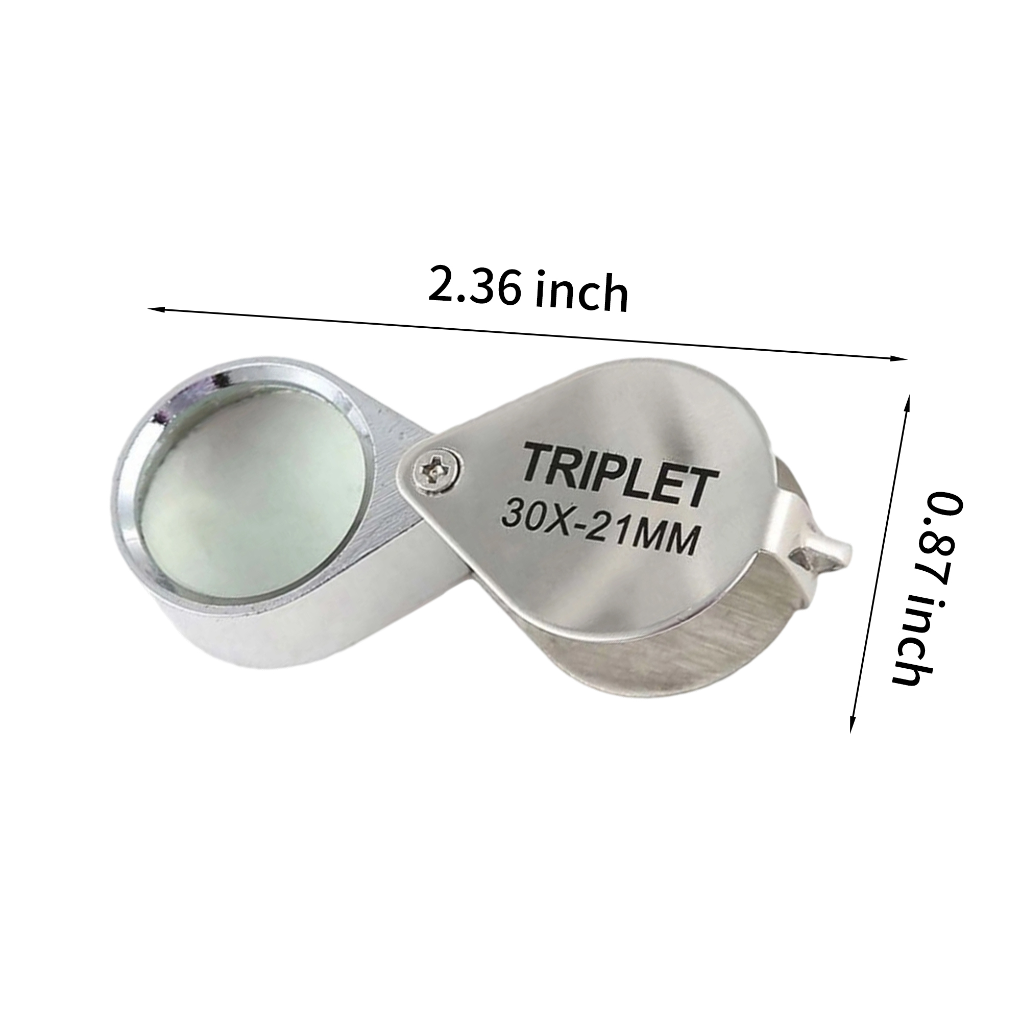 Folding Metal Magnifier With 10x 20x 30x Lens And Storage Box 3