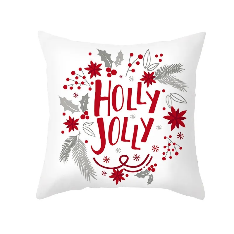 18"x18"Christmas Peach Velvet Pillowcase 11