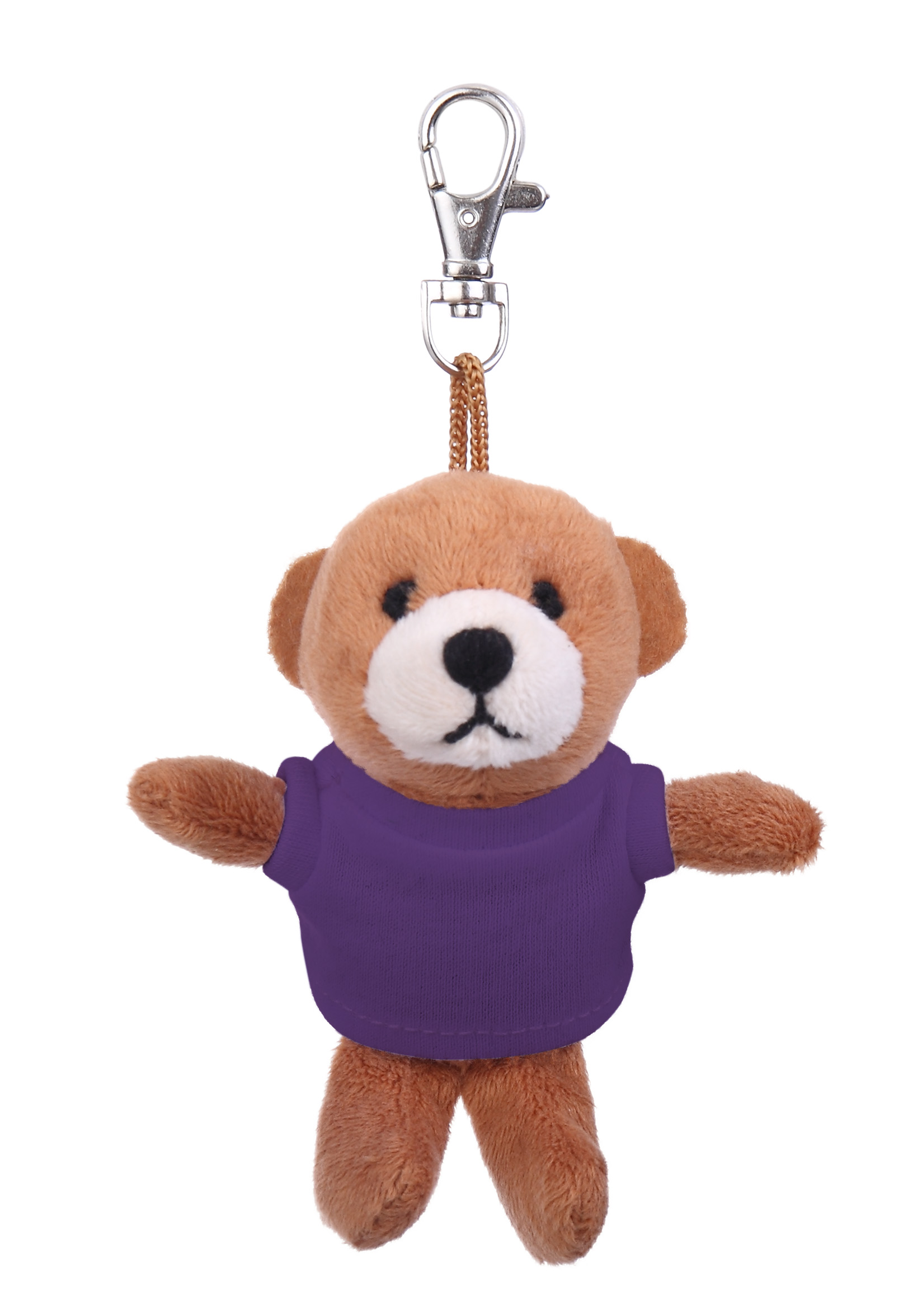 Soft Plush Brown Bear Keychain with Tee 6