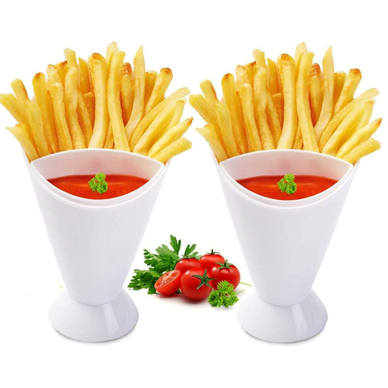 Cone and Dipping Cup French Fries Holder 2