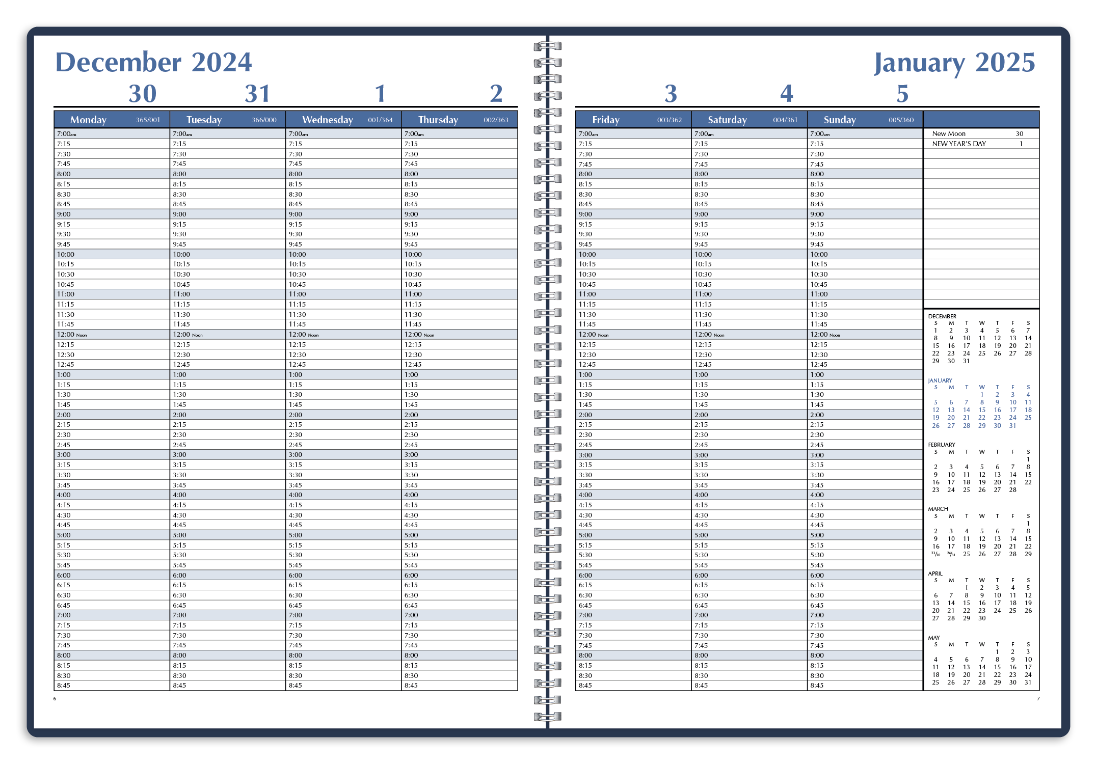 Triumph® Calendars Weekly Time Manager 9