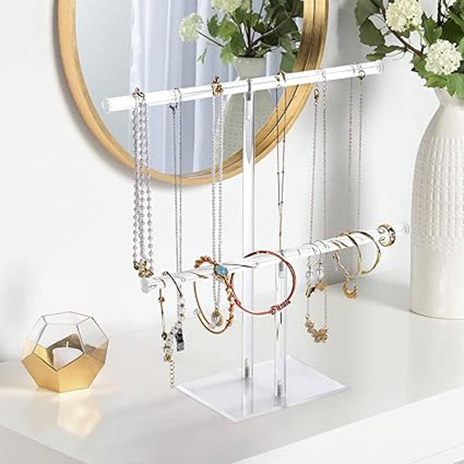 Jewelry Stand Necklace Holder Acrylic Hanging Organizer 5