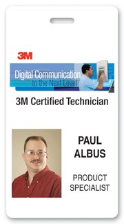 USA Made Tamper Evident Photo ID Badge (2.25"x4.25") Rectangle