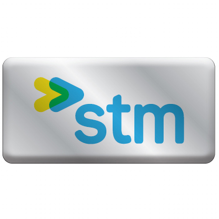 2 Sq. Inch Custom 4 Colour Process Chrome Polyester Domed Decal