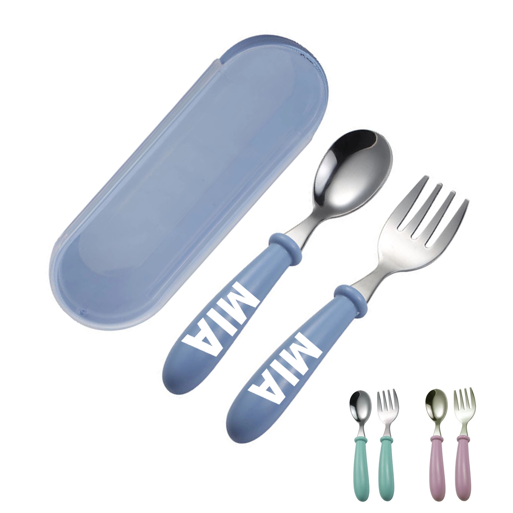 2Pcs Kids Spoon Fork Set 2
