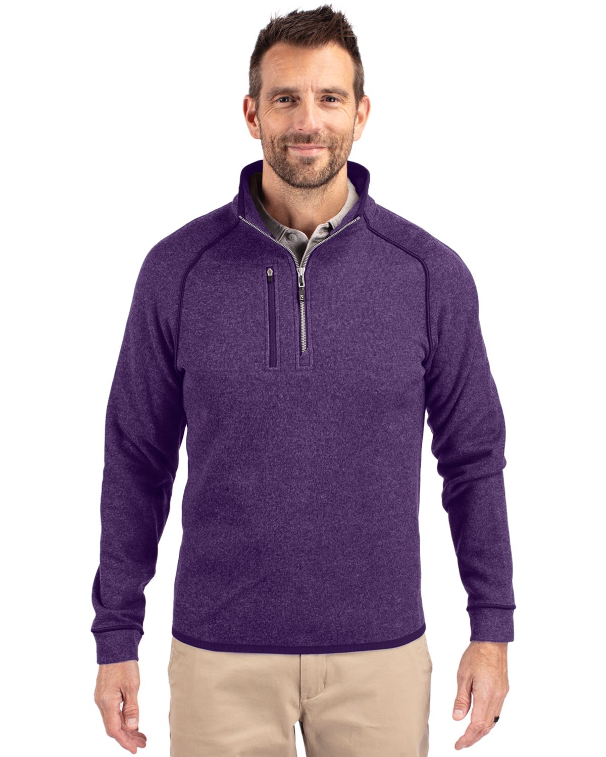 Cutter & Buck Mainsail Sweater-Knit Mens Half Zip Jacket 30