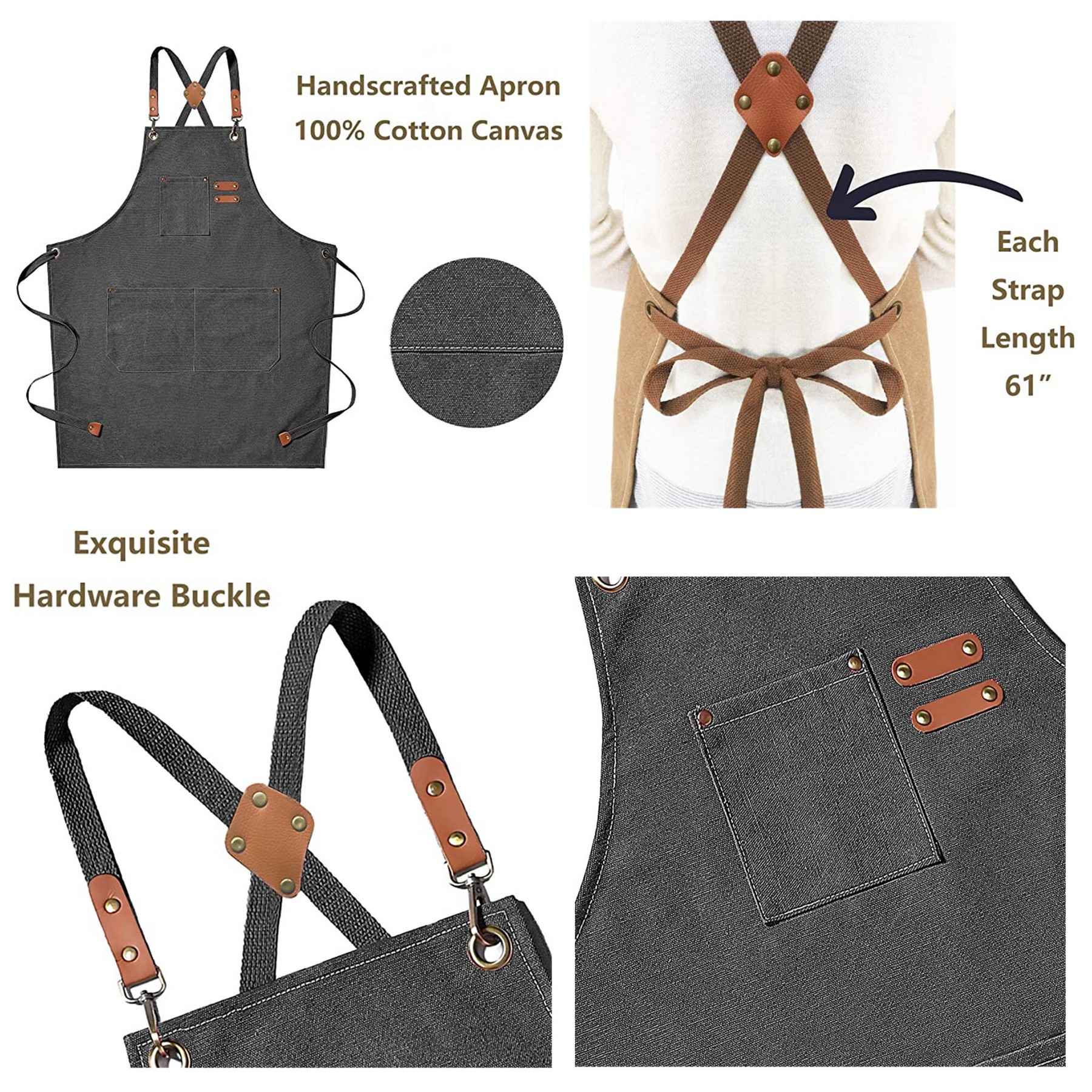 Multi-pocket apron for both men and women 2