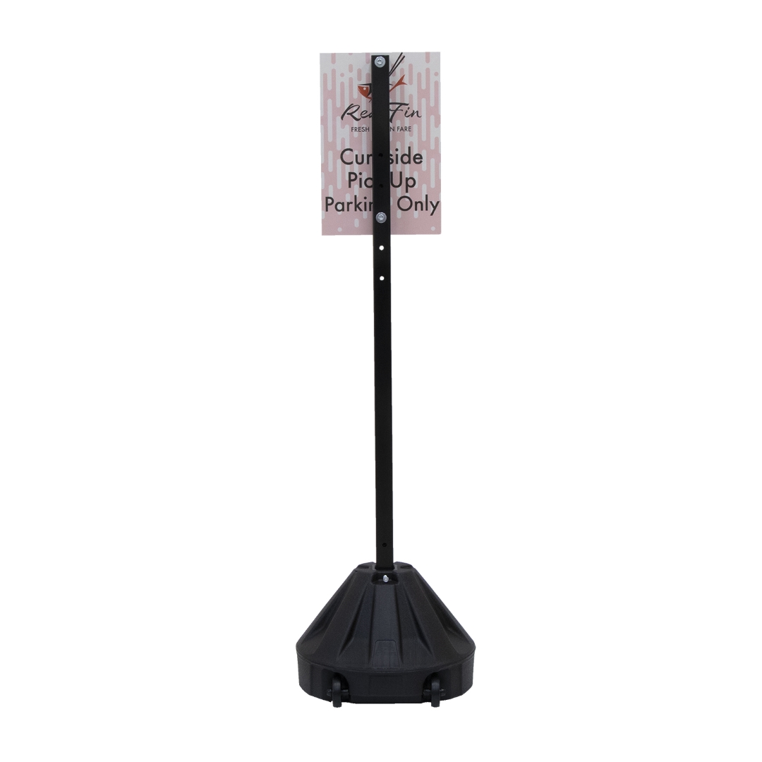 60" Rover Portable Sign Post Single-Sided Kit 14