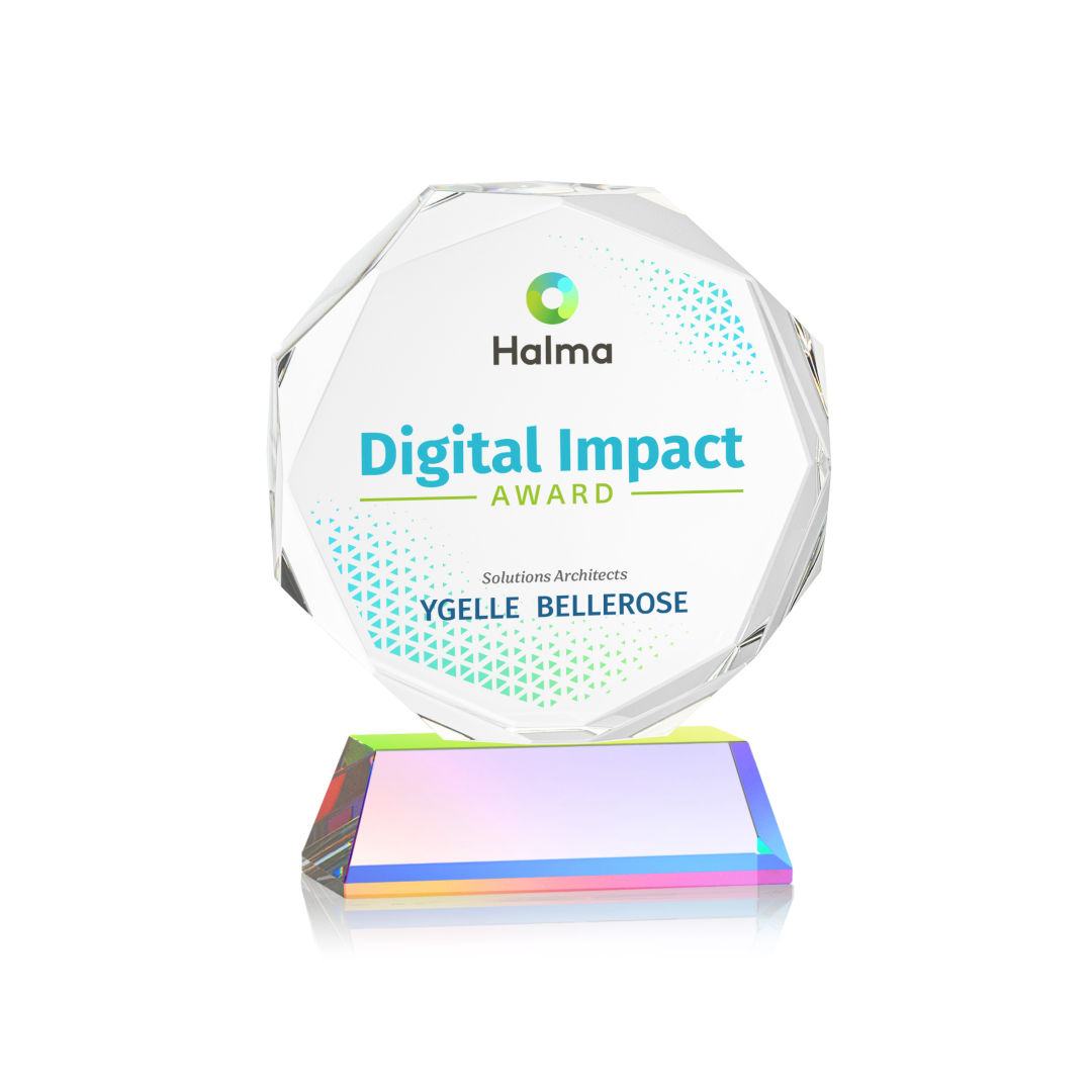 Acadian VividPrint™ Award on Newhaven Base - Prismatic