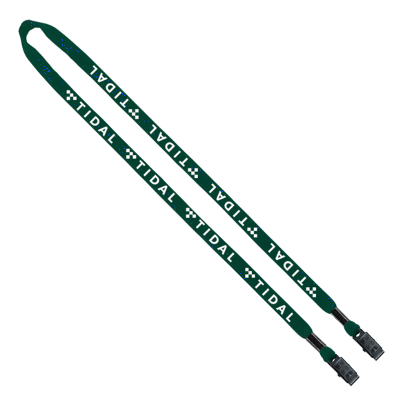 1/2" Cotton Double Bulldog Clip Lanyard 3