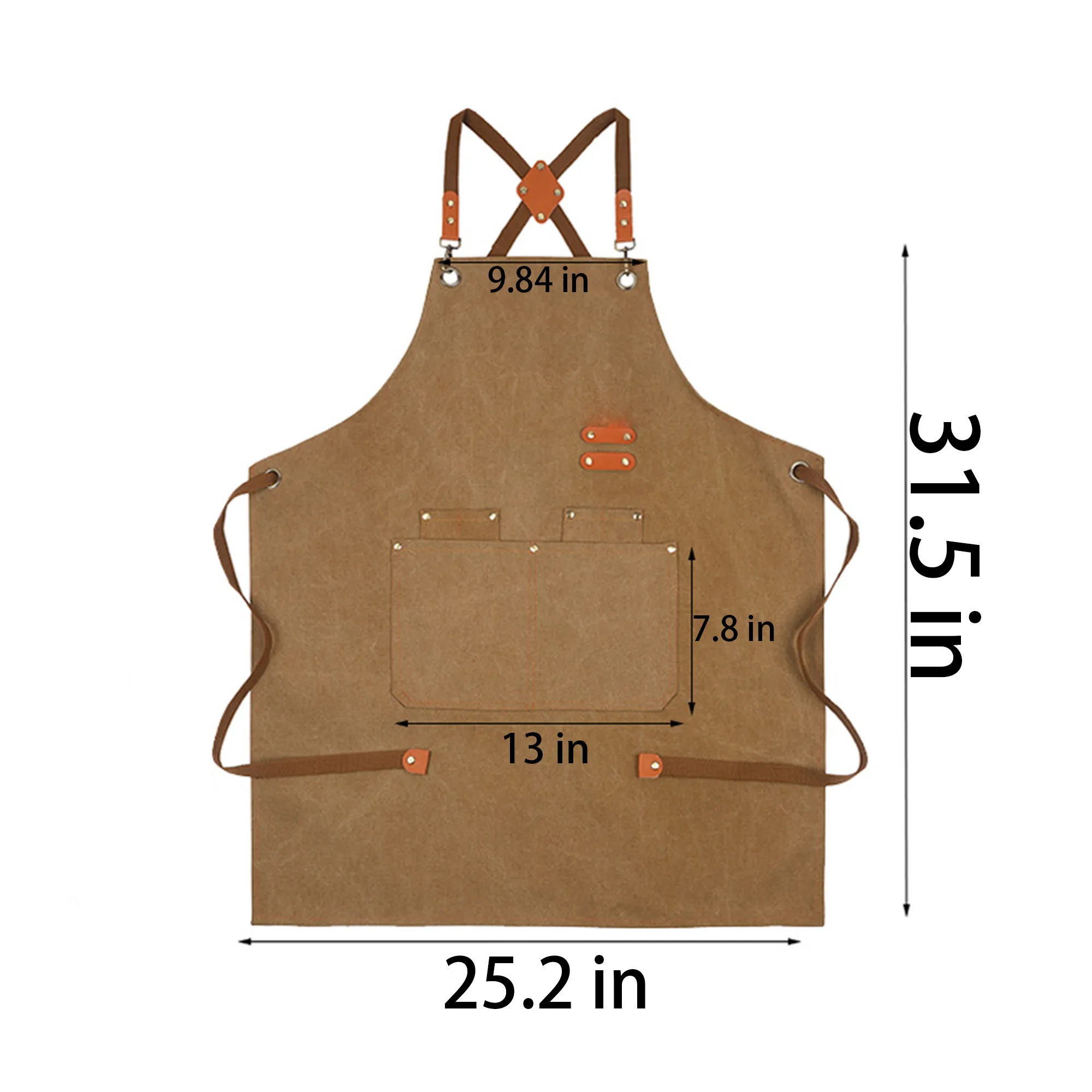 MOQ50 Canvas Double Strap Apron 3