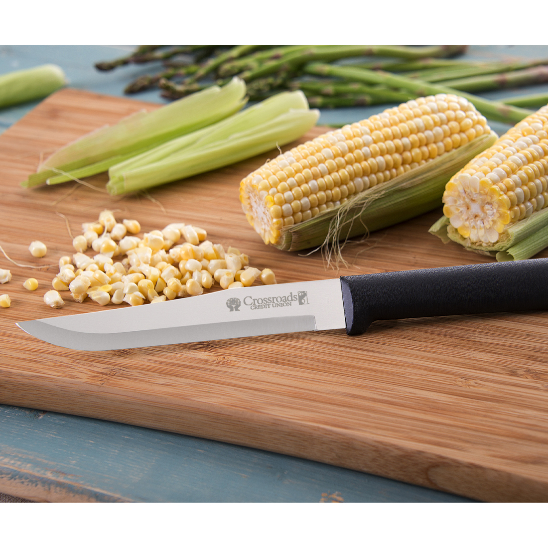 Stubby Butcher Knife w/Silver Handle 4