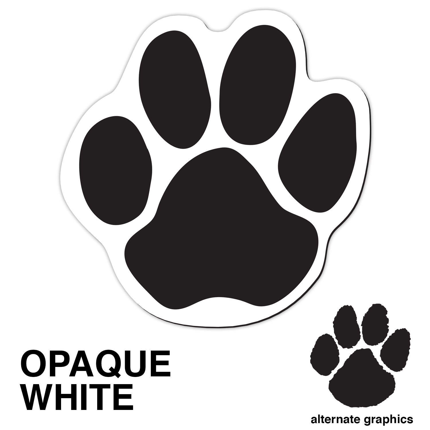 30 Mil Small Paw Print Car Magnet - Full Color 3