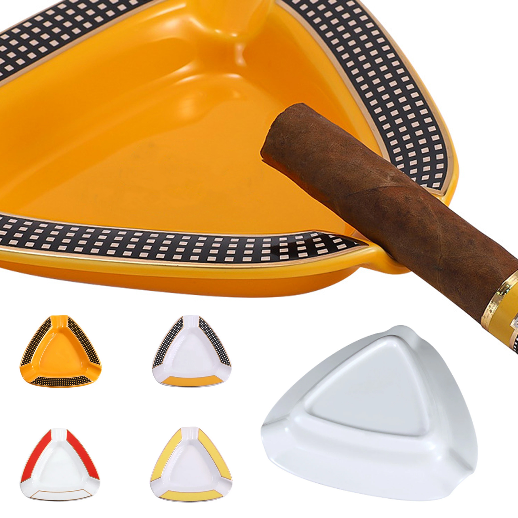 3 Slot Ceramic Ashtray 2