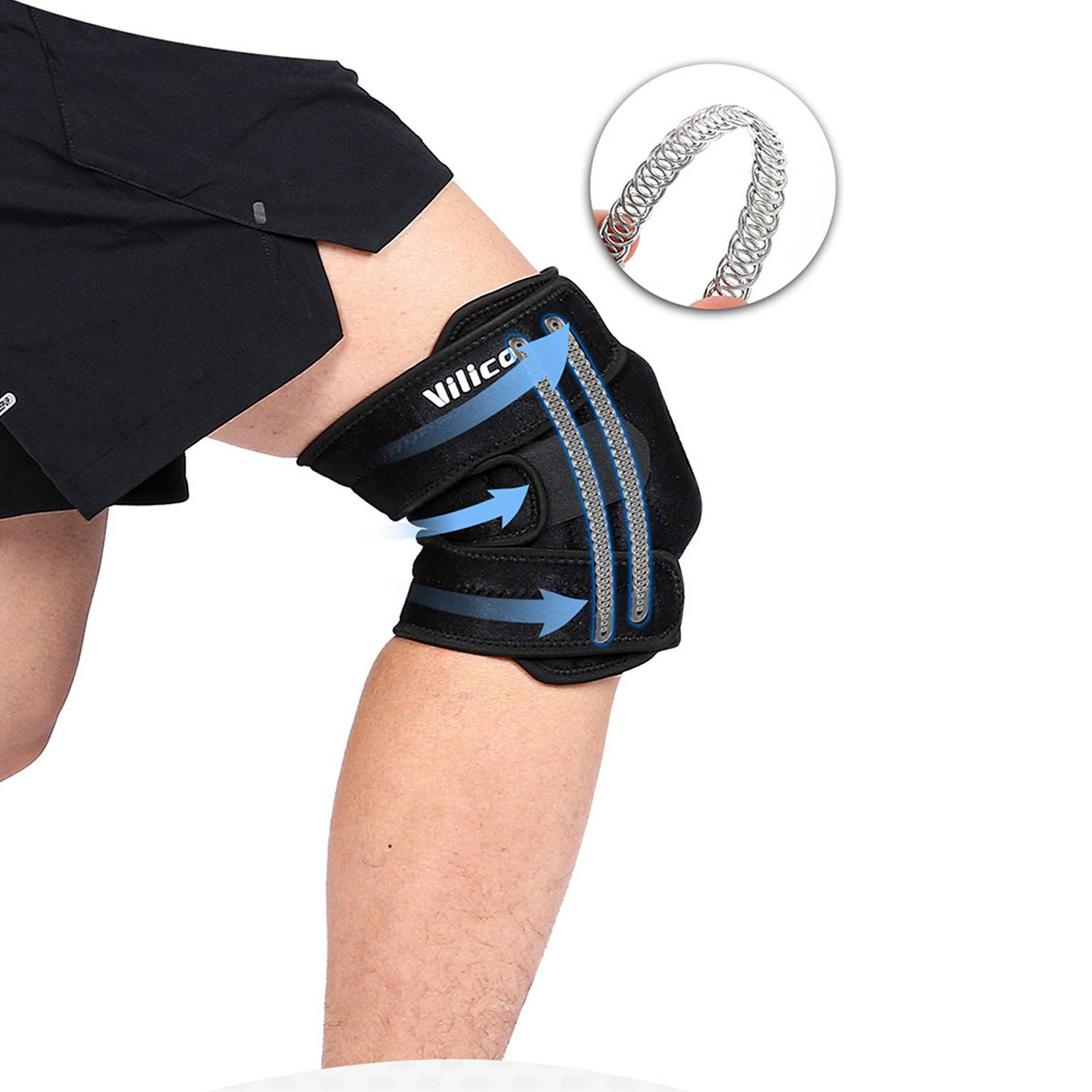 Pressurized breathable support knee pads 5