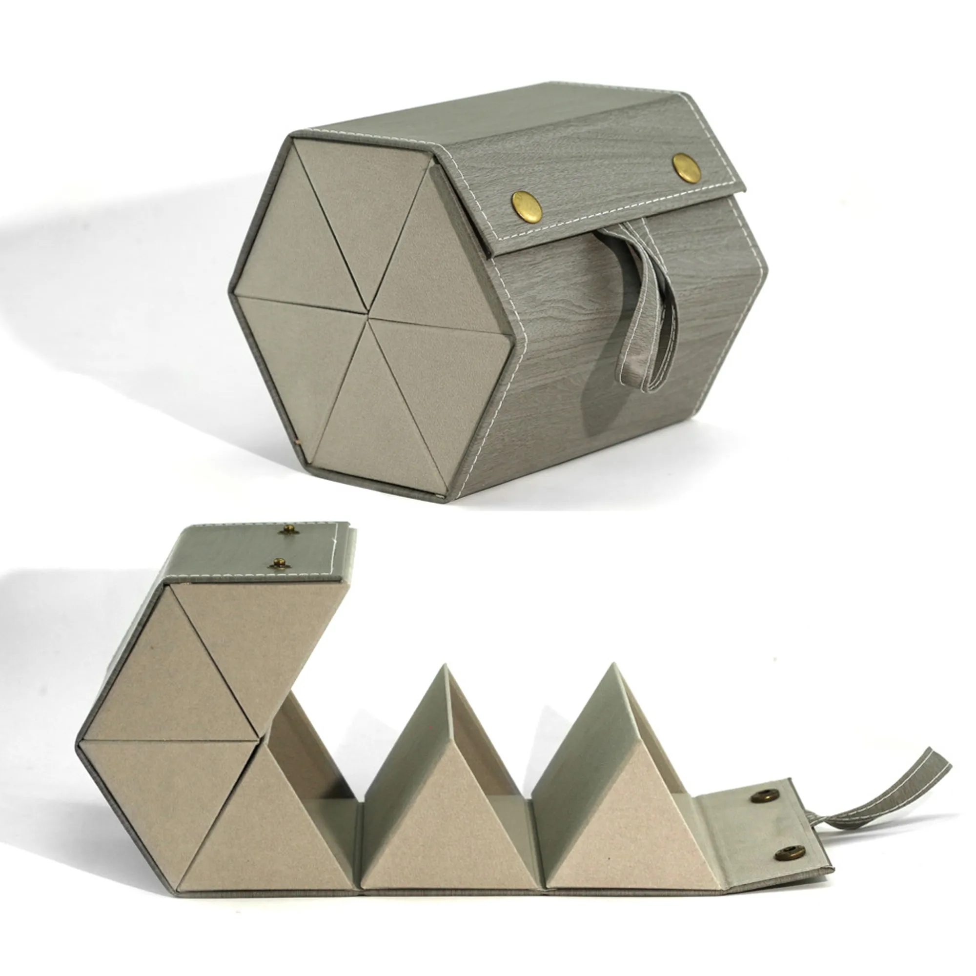 Foldable Hexagonal Glasses Case 4