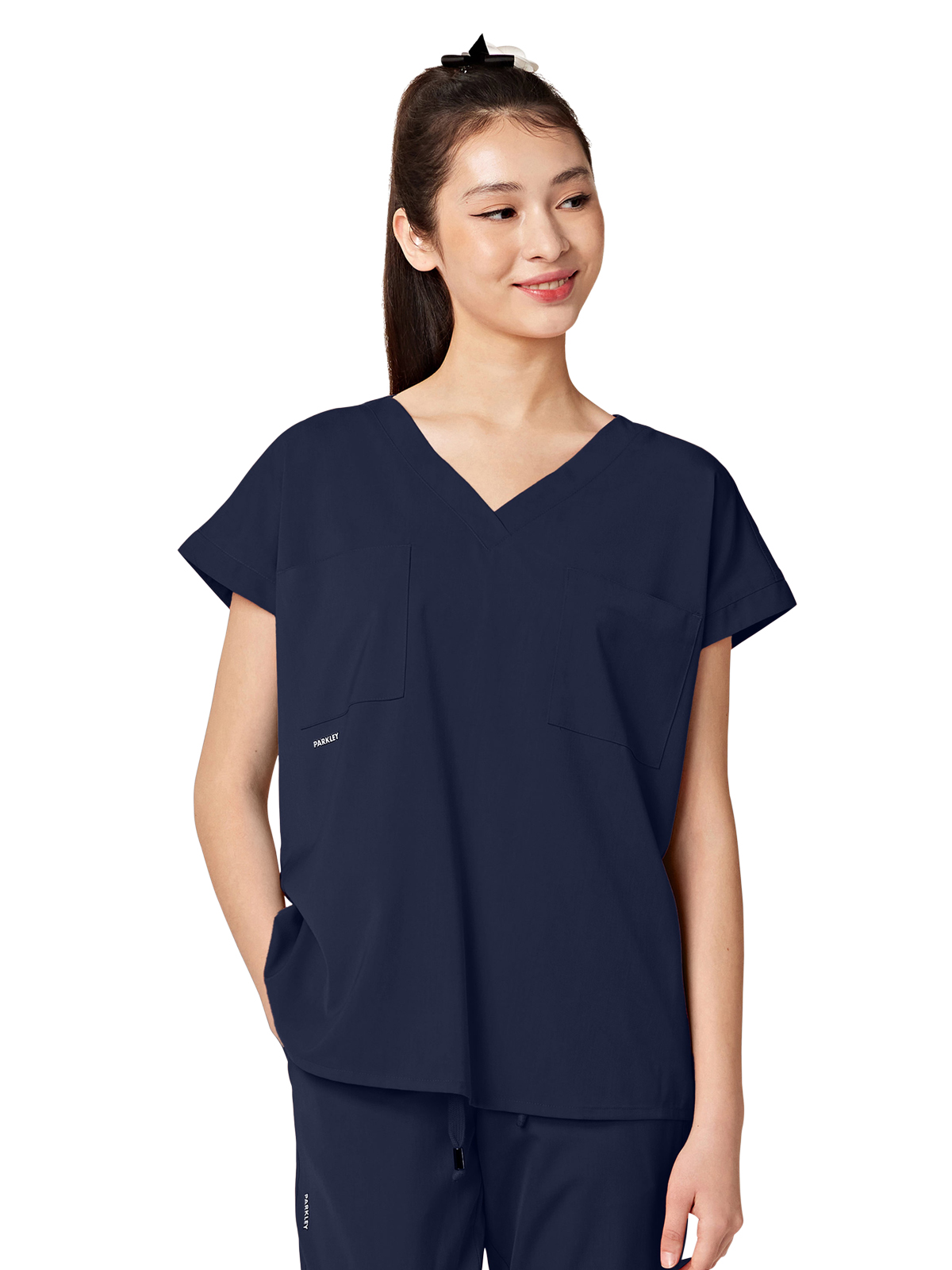 Parkley ABC - Women's Oversized Two-Pocket Dolman REMY V-Neck Top 12