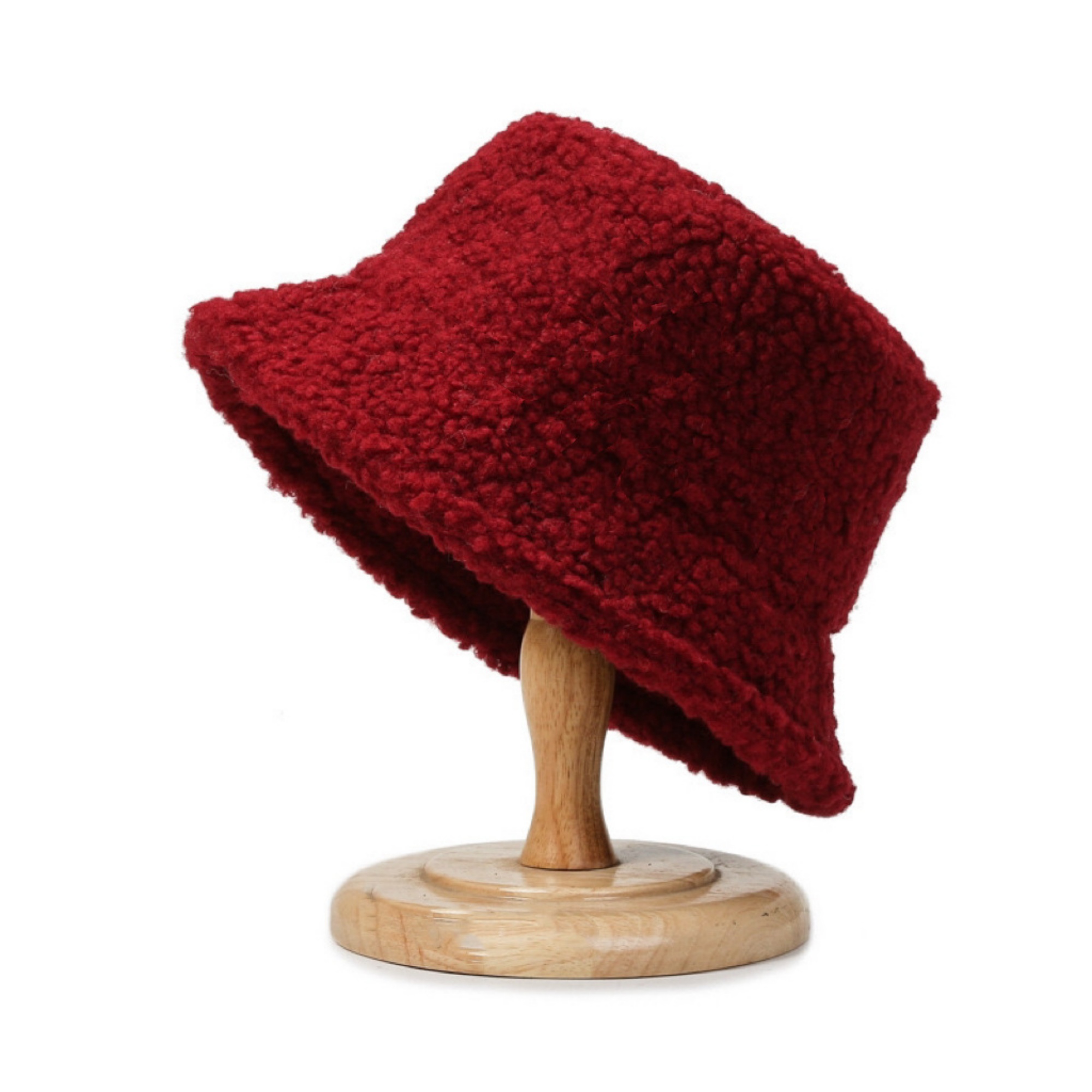 Soft Sherpa Fleece Bucket Hat for Women Winter Style 1