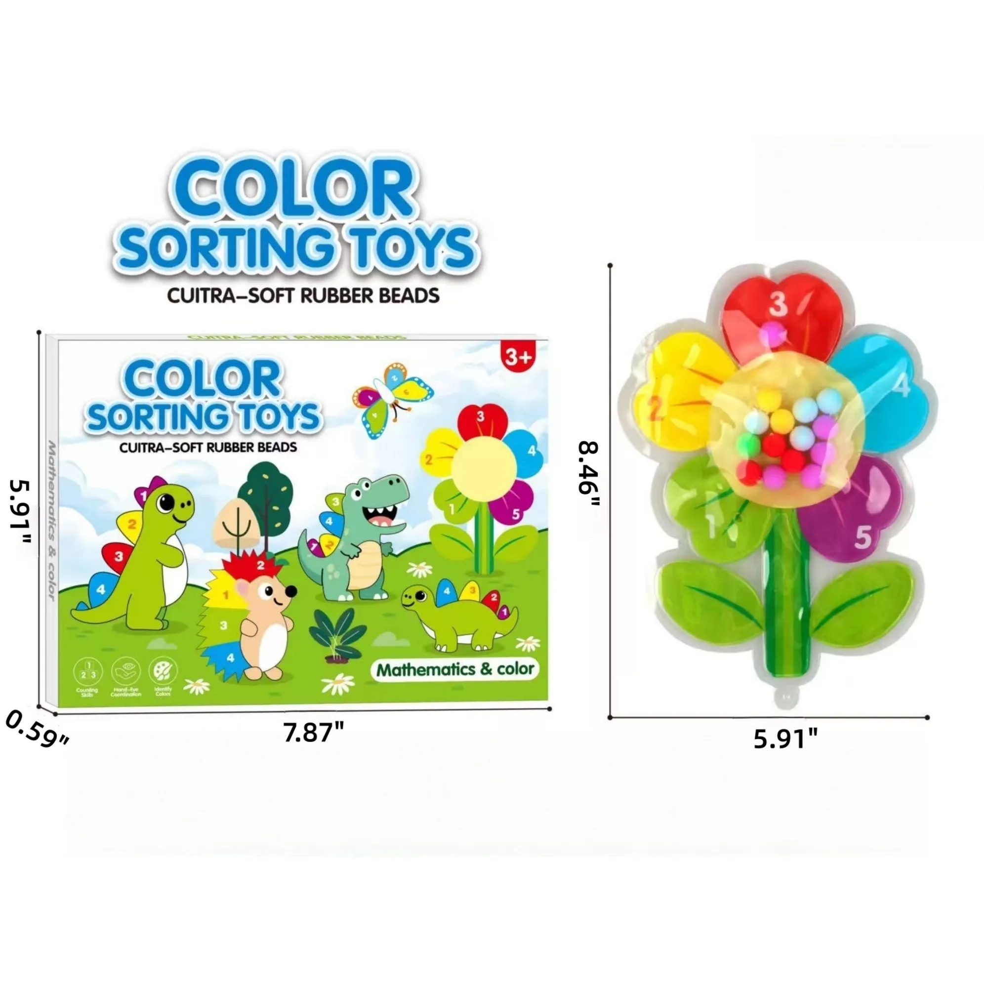 Cute Animal Shape Squeeze Toy Color Sorting Fidget Toy 12