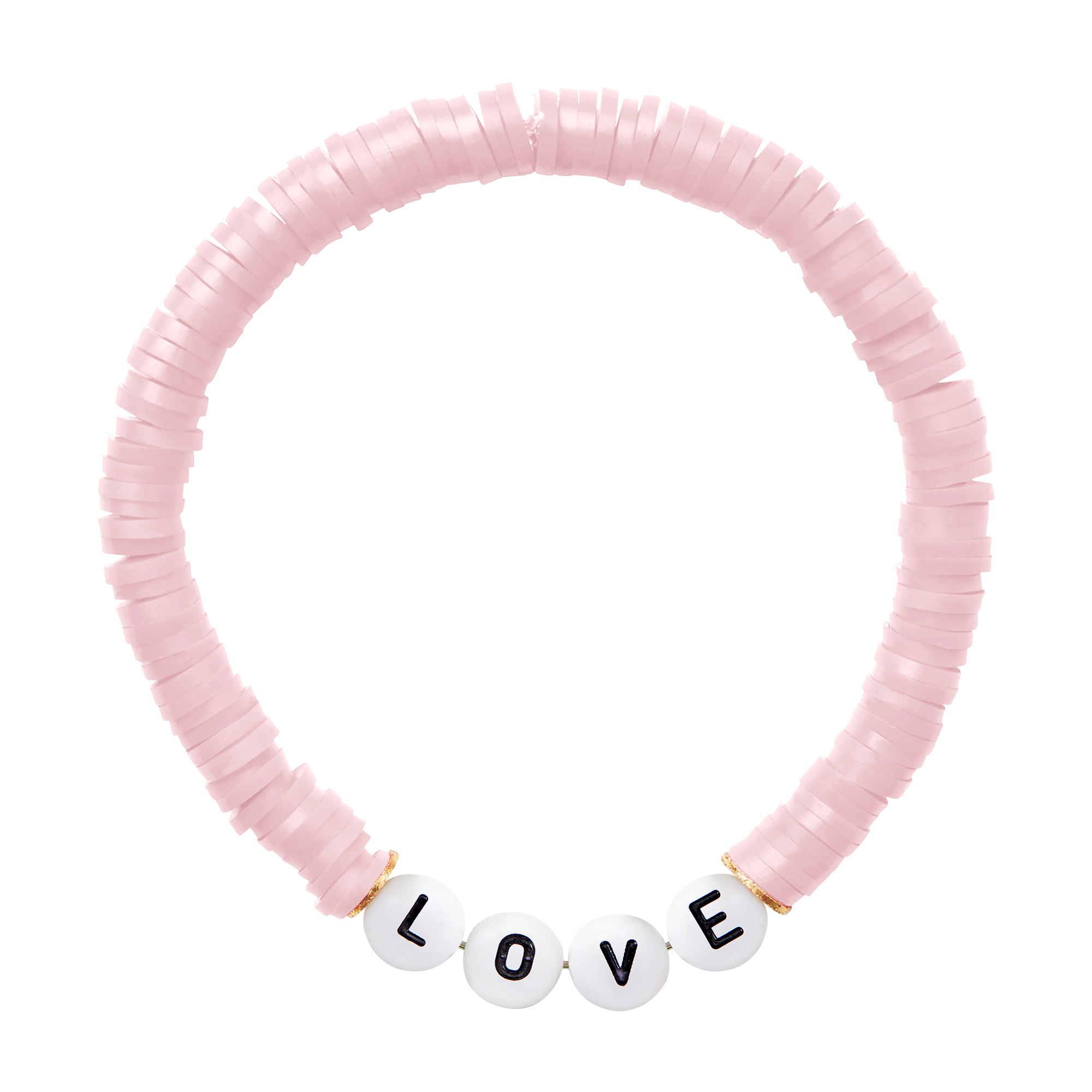 Handmade Bohemian Stackable Letter Beaded Soft Clay Bracelet 13