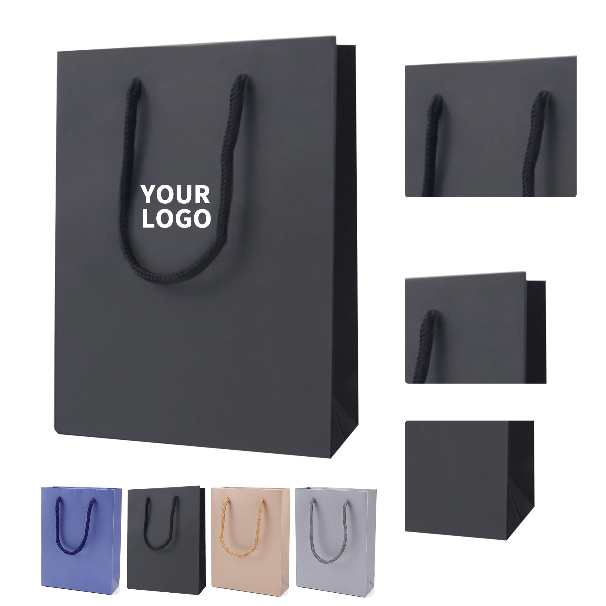 Economical Paper Handle Gift Bag 5.2 x 2.4 x 7.5" 3