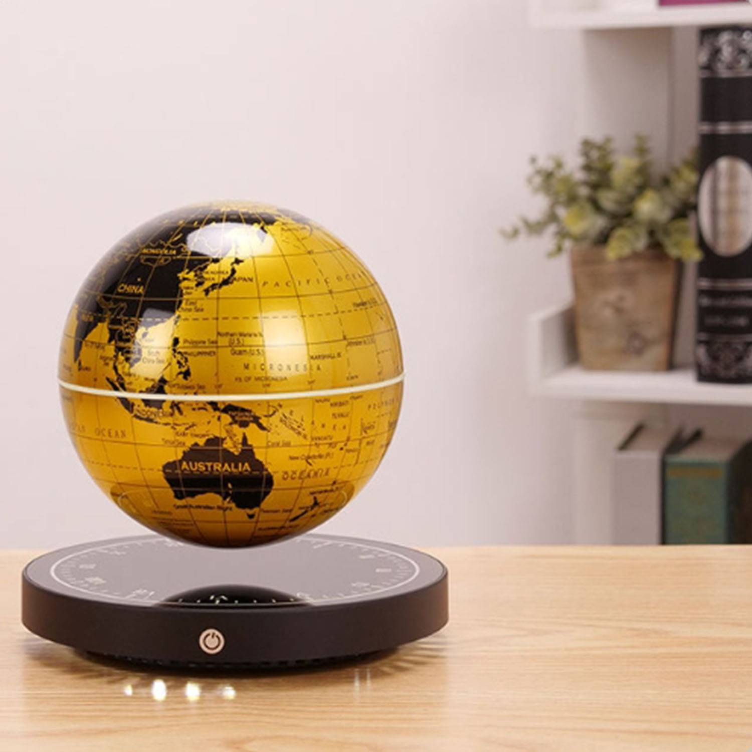 Magnetic levitation globe rotating night light 5