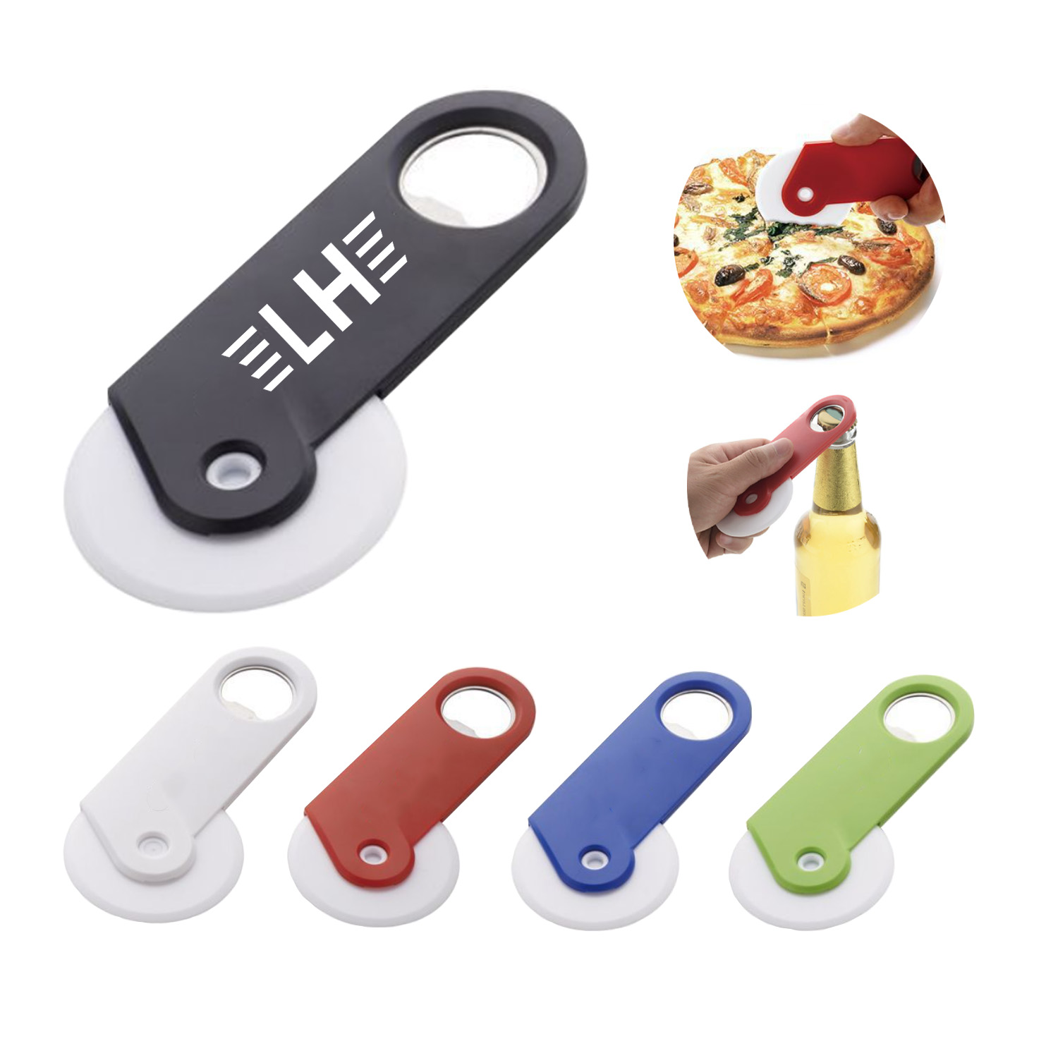 Multi-Functional Pizza Knife & Bottle Oppener, custom kitchen gadget with logo imprint 7