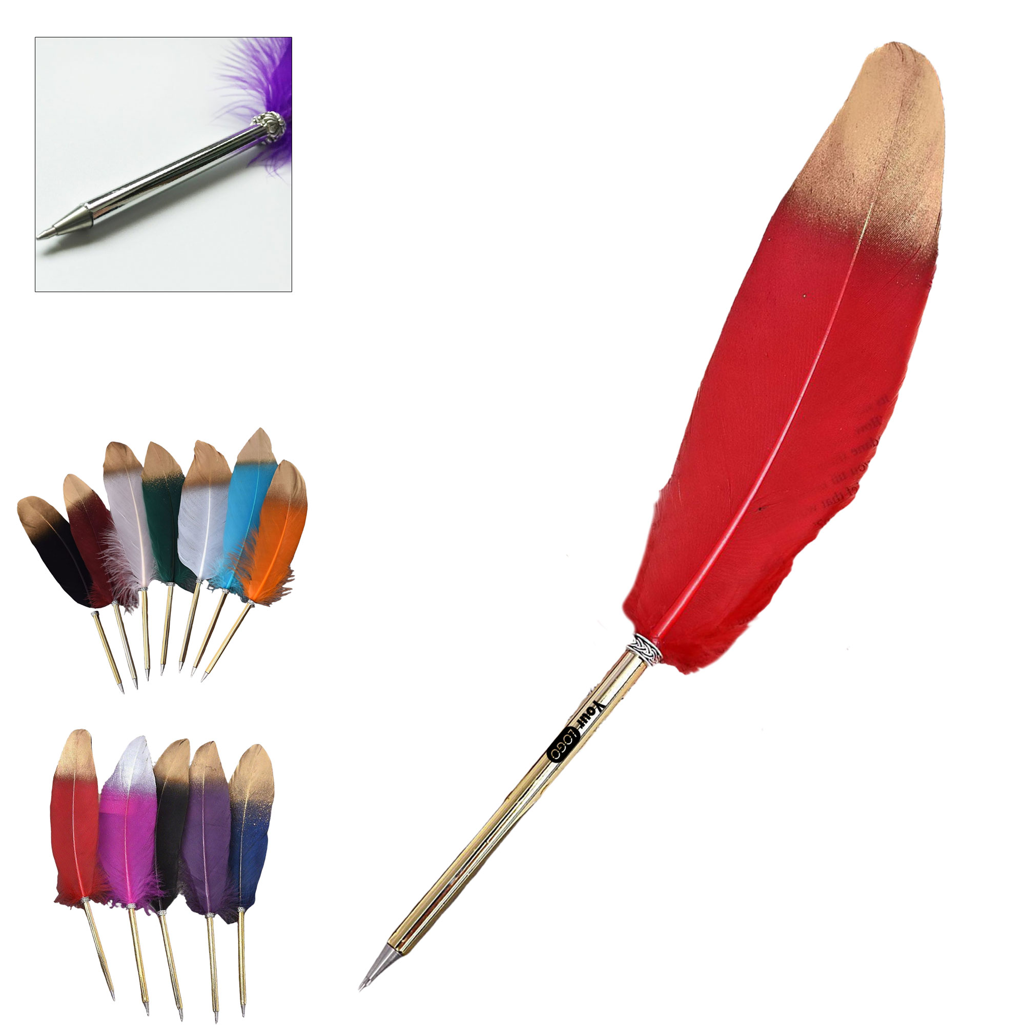 Vintage Feather Ballpoint Pen 1