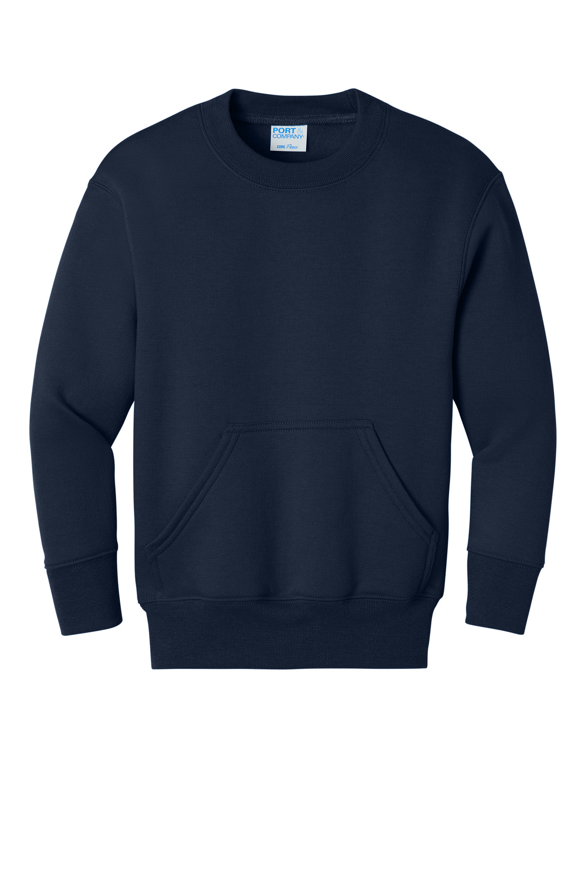 Port & Co Youth Core Fleece Crewneck Pocket Sweatshirt PC78YPKT 23