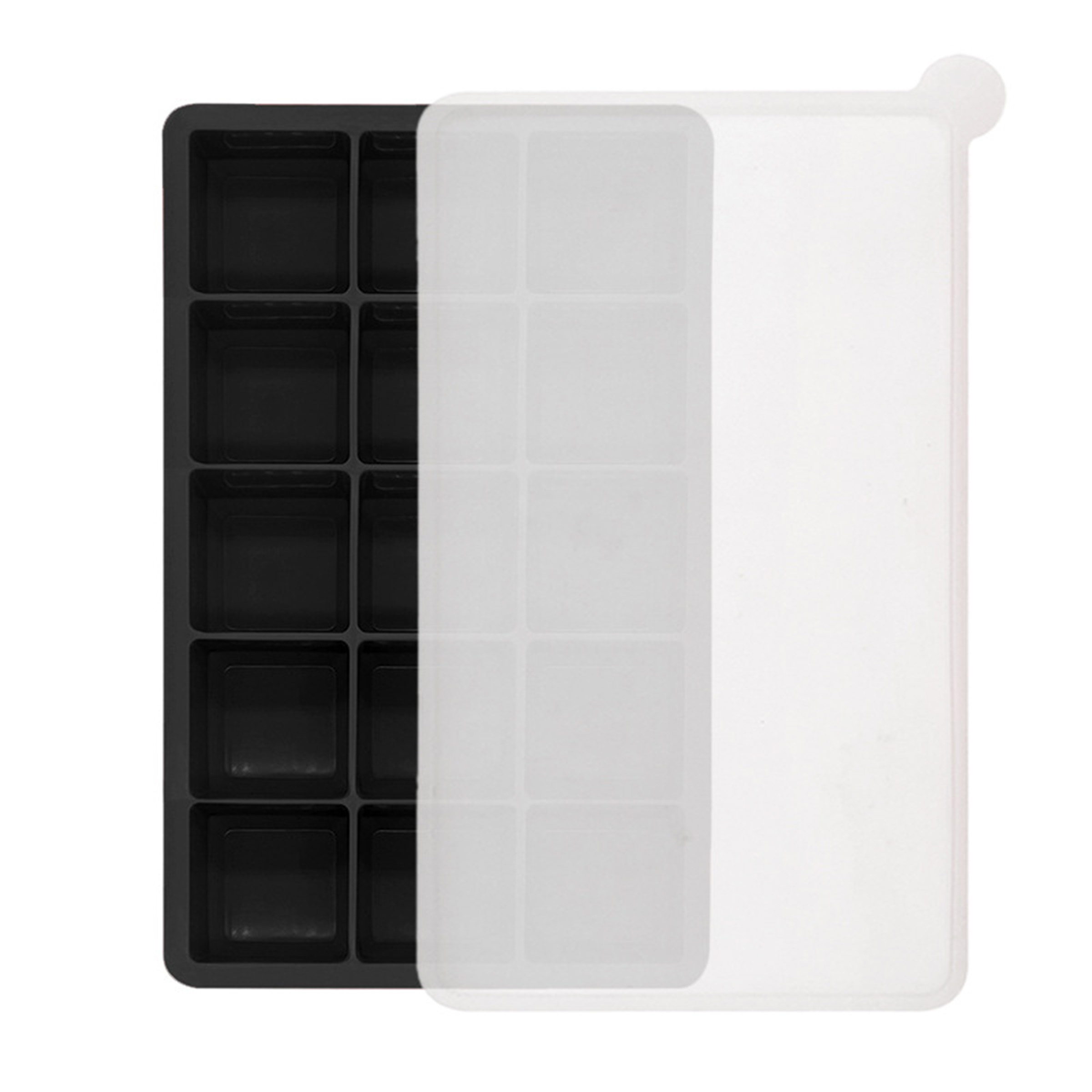 Silicone Ice Cube Tray With 15 Slots And Lid 3