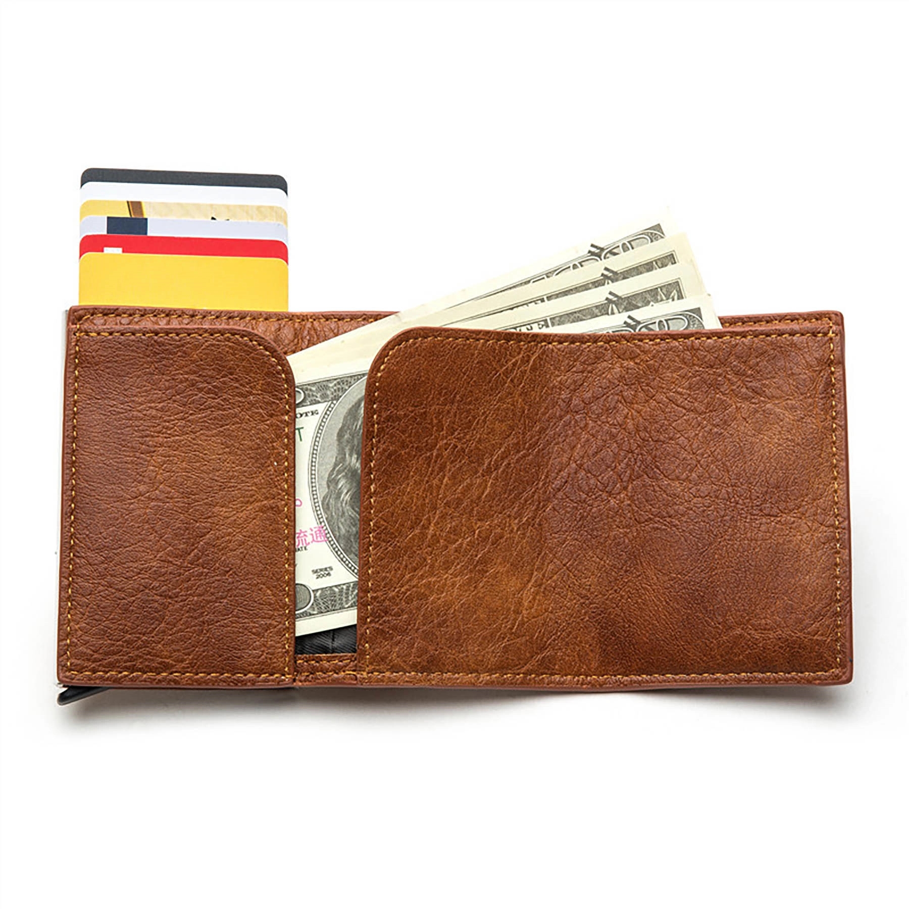 Slim RFID Wallets for Men Genuine Leather Front Pocket 3