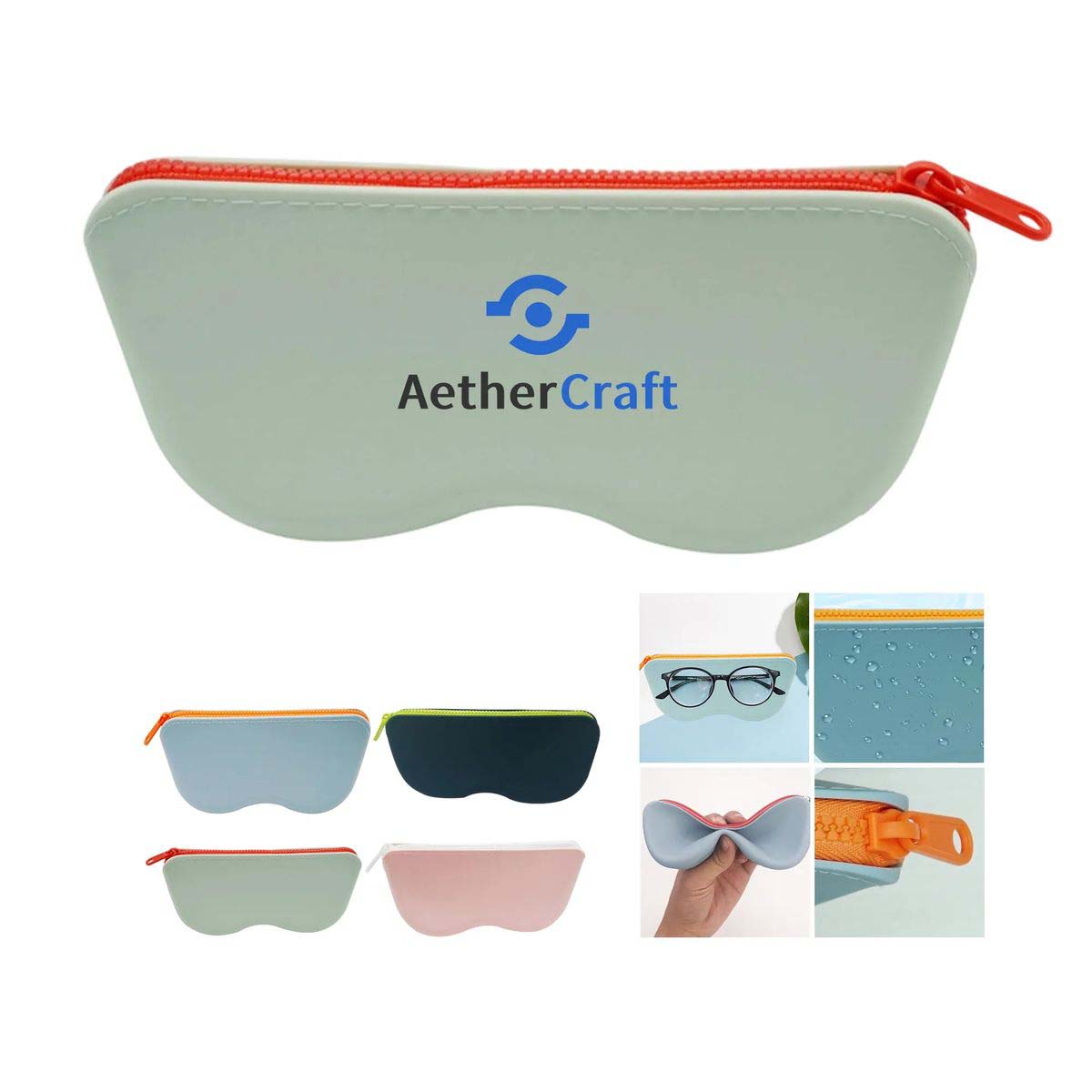 Lightweight Eyeglass Case with Flexible Silicone Design 4