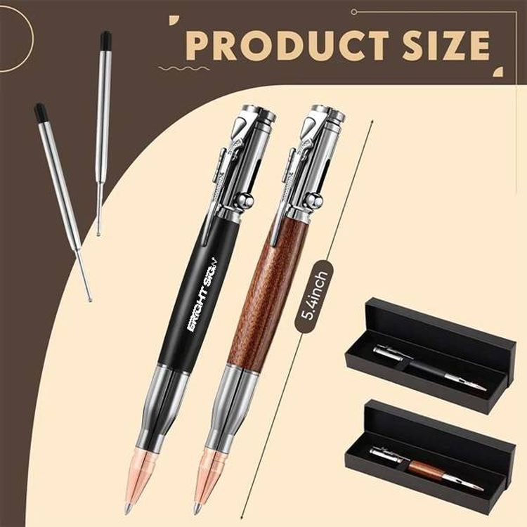 Metal & Wood Bolt Action Ballpoint Pen 3