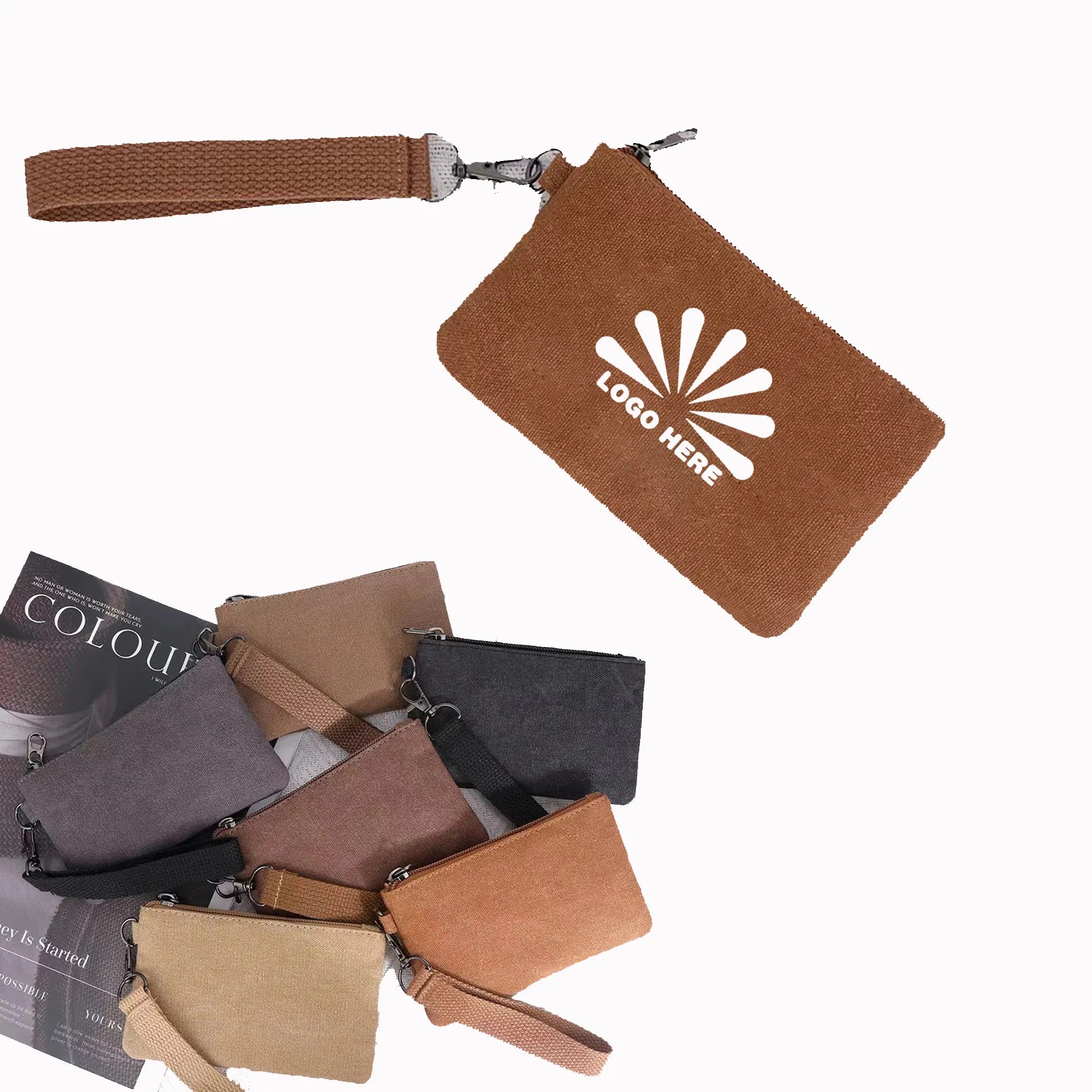 New Canvas Coin Purse With Customizable Logo 2
