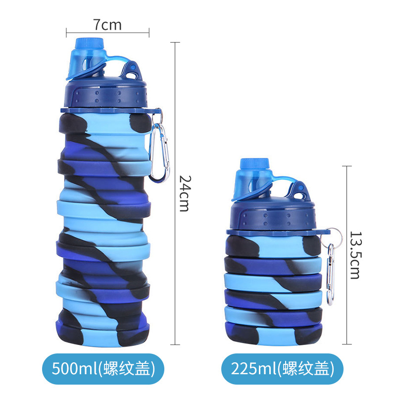 17oz Outdoor Sports Silicone Camouflage Collapsible Water Bottle 5
