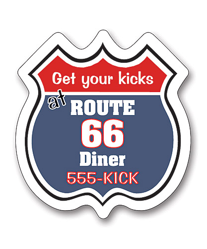 Magnet - Road Sign Shape (2.35x2.5) - 20 Mil. 1