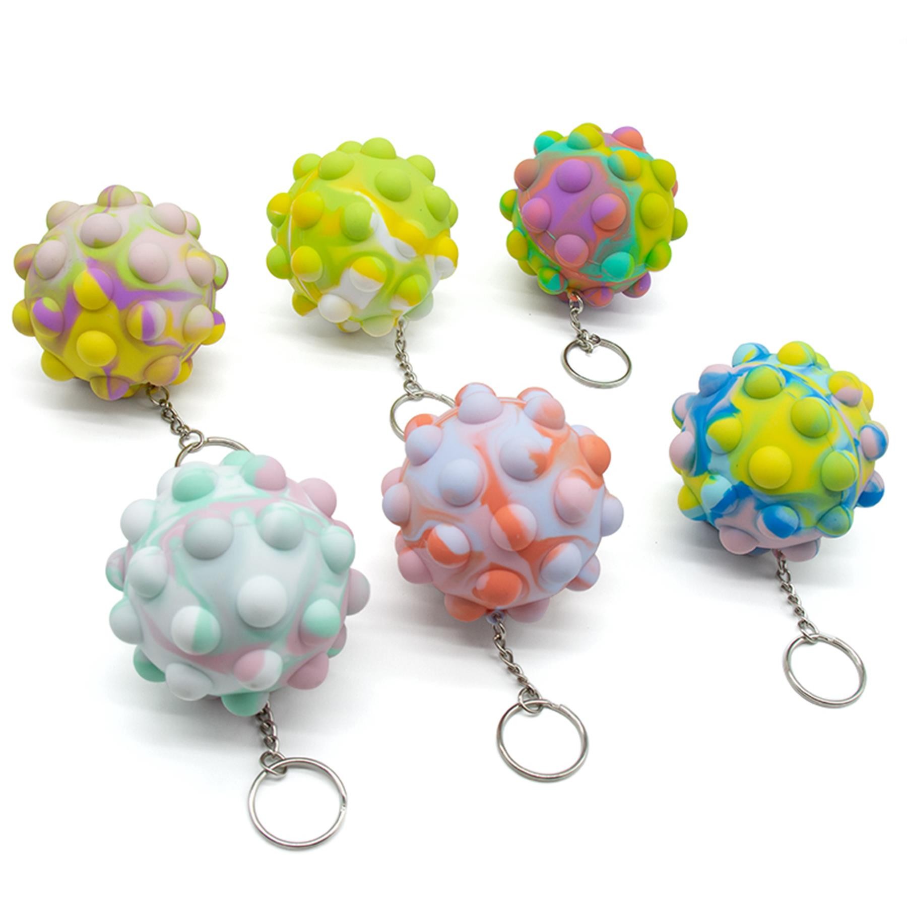 Push Bubble Squeeze Ball Toy Key Chain 1