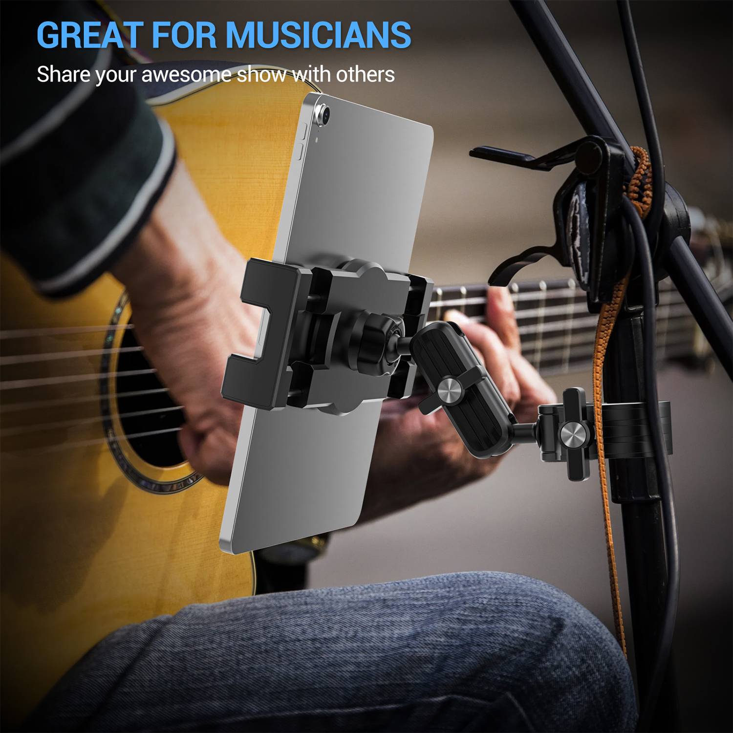 Phone & Tablet Holder for Spin Bike-Adjustable & Compatible 6