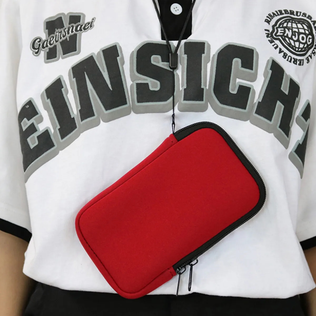 Neoprene Zipper Phone Pouch with Lanyard Strap 7