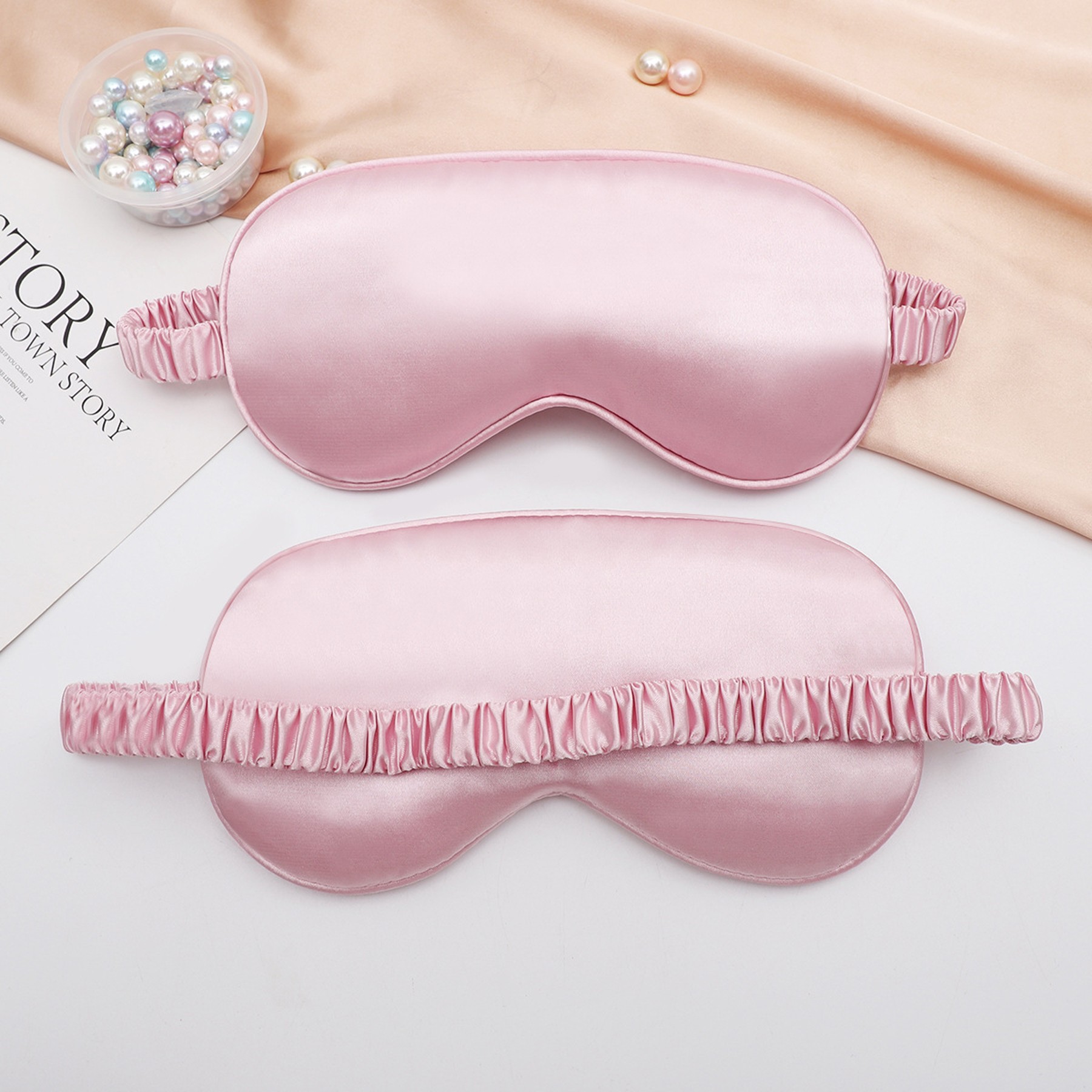 Silk Sleep Mask For Sleeping With Telescopic Strap 3