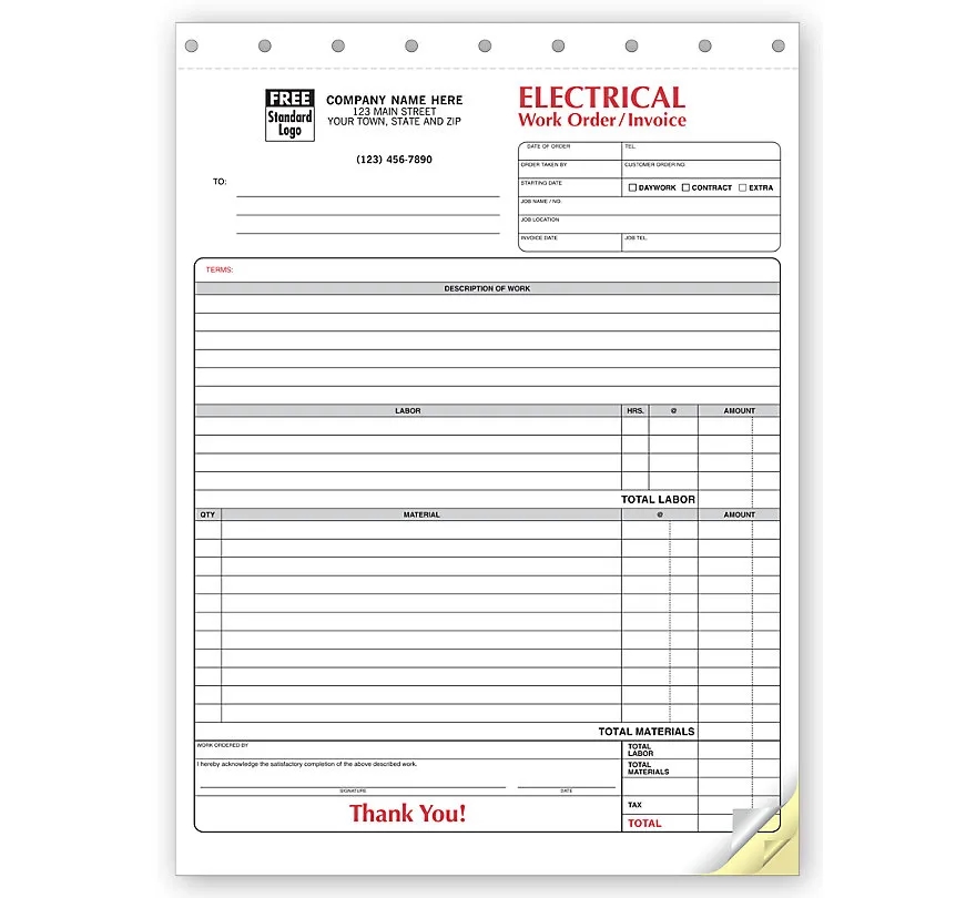 Electrical Forms - Work Orders 1