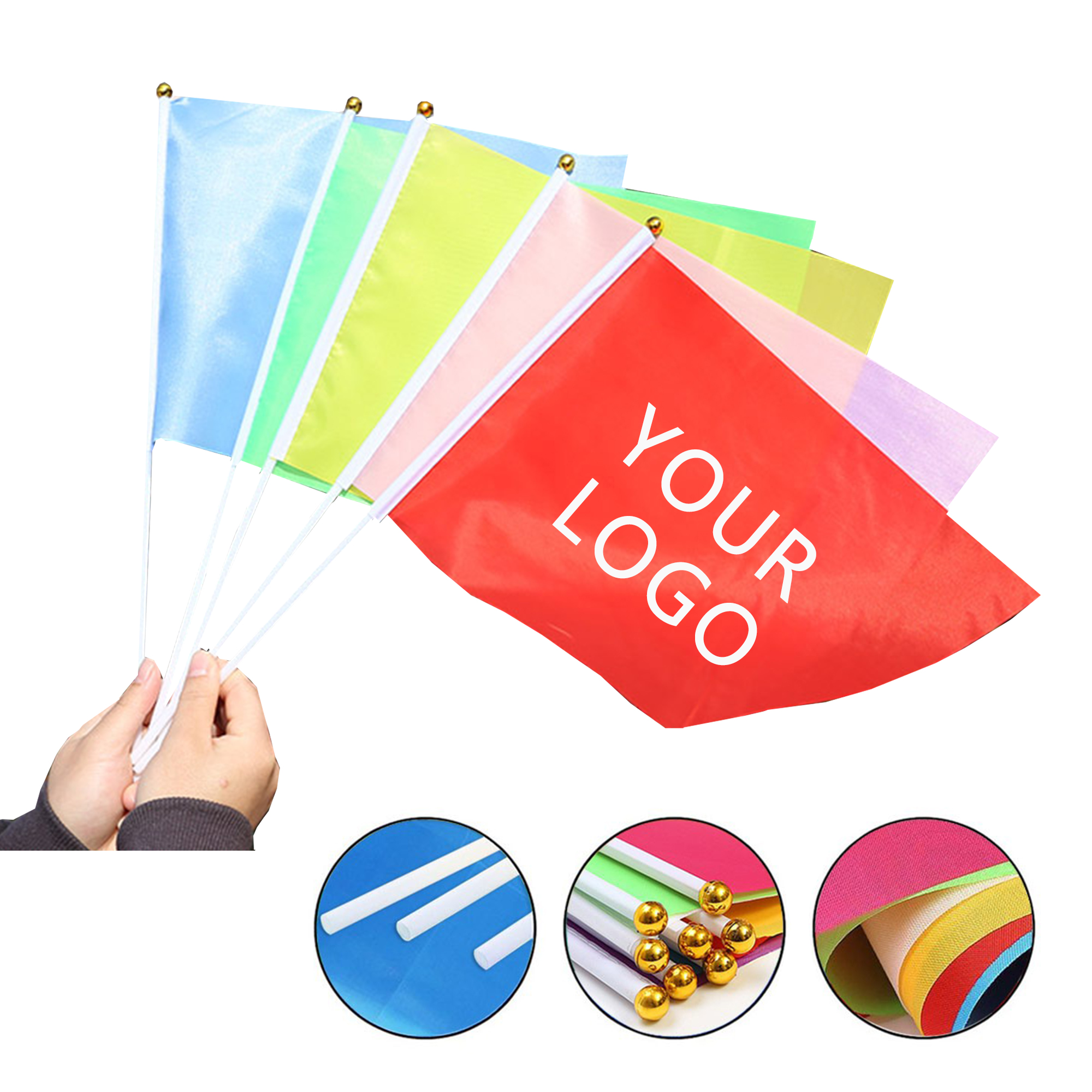 Handheld Waving Banner Stick Flag 6