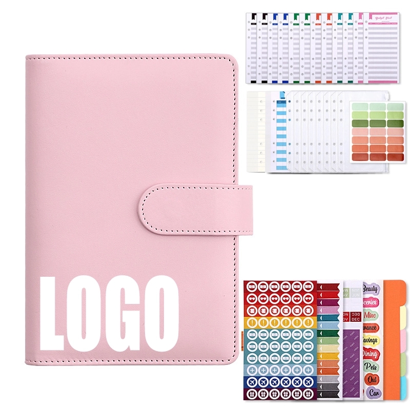 PU Leather A6 Budget Planner Binder Notebook 4