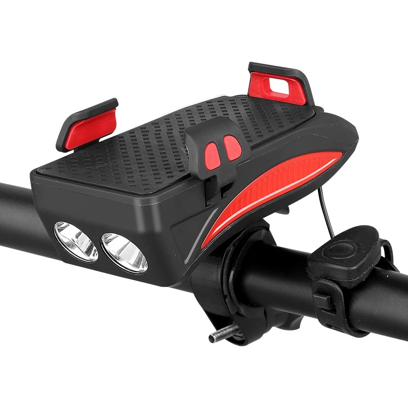 Custom Bicycle Lights With Power Bank Horn Phone Holder 10