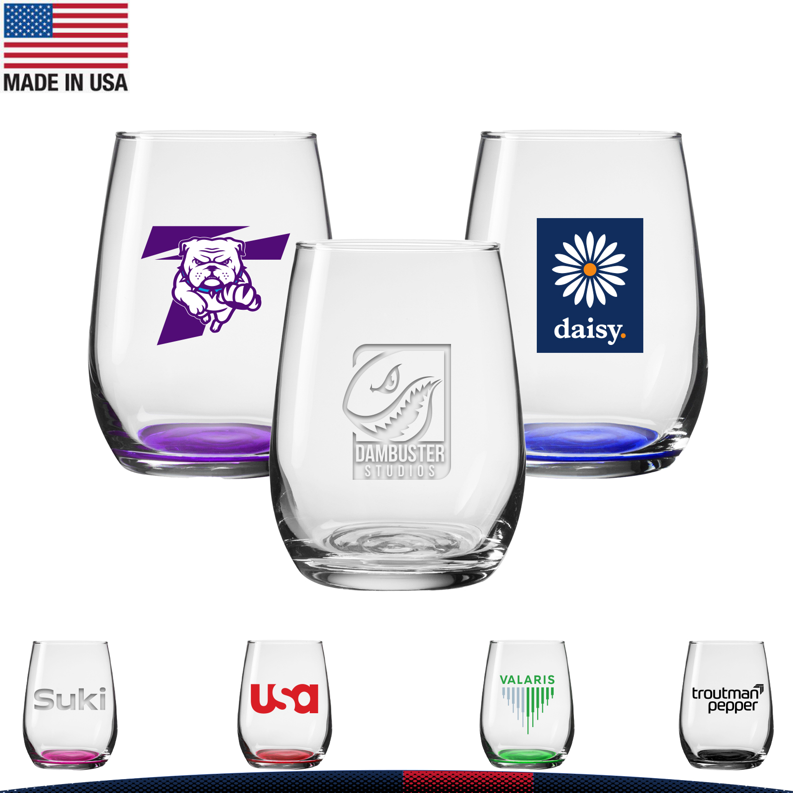 6.25 oz. Libbey Clear Stemless Glasses 10